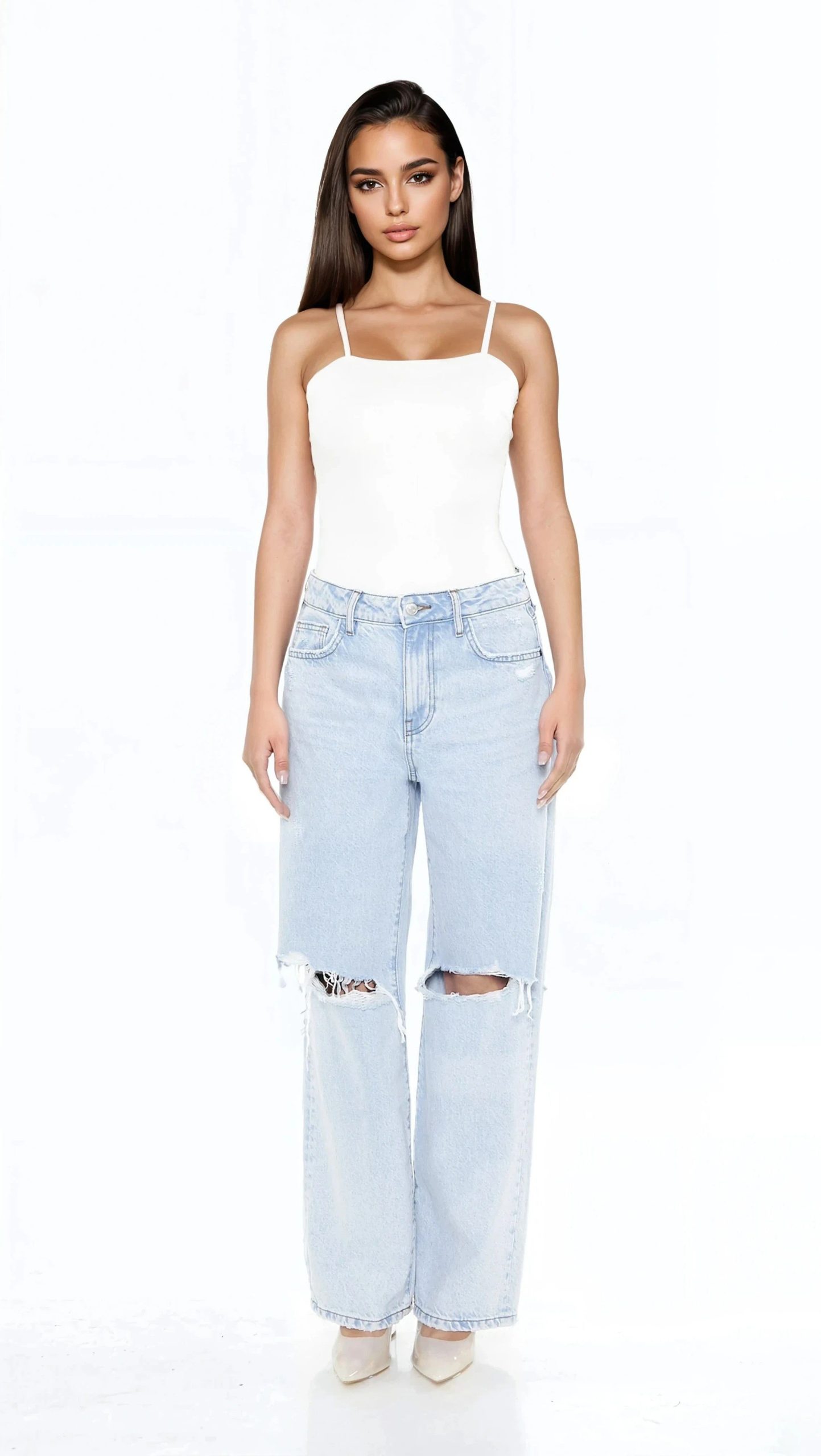 Ponte Knit Cami Bodysuit - Image 7