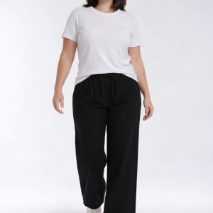 Plus Size Wide-Leg Drawstring Pants