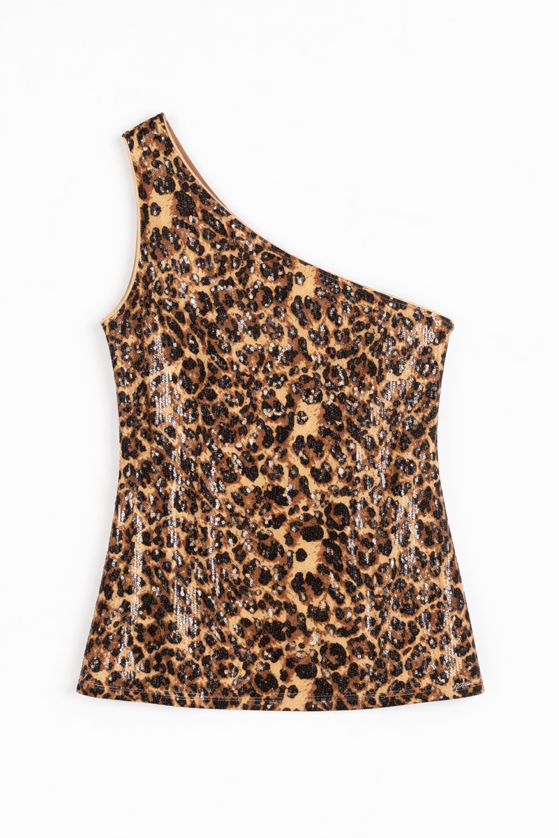 Sequin One-Shoulder Top - Image 6