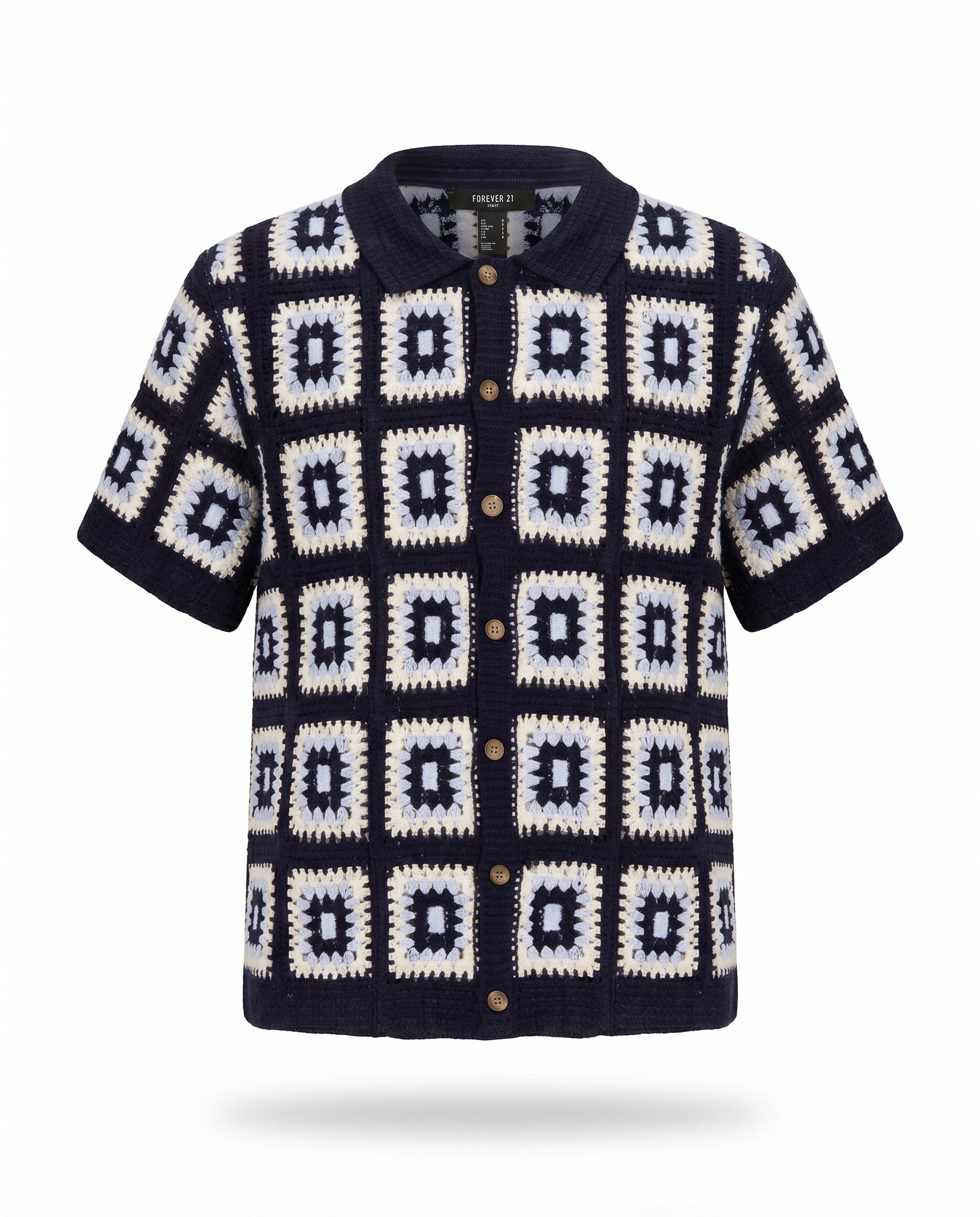 Crochet Button-Down Shirt - Image 2