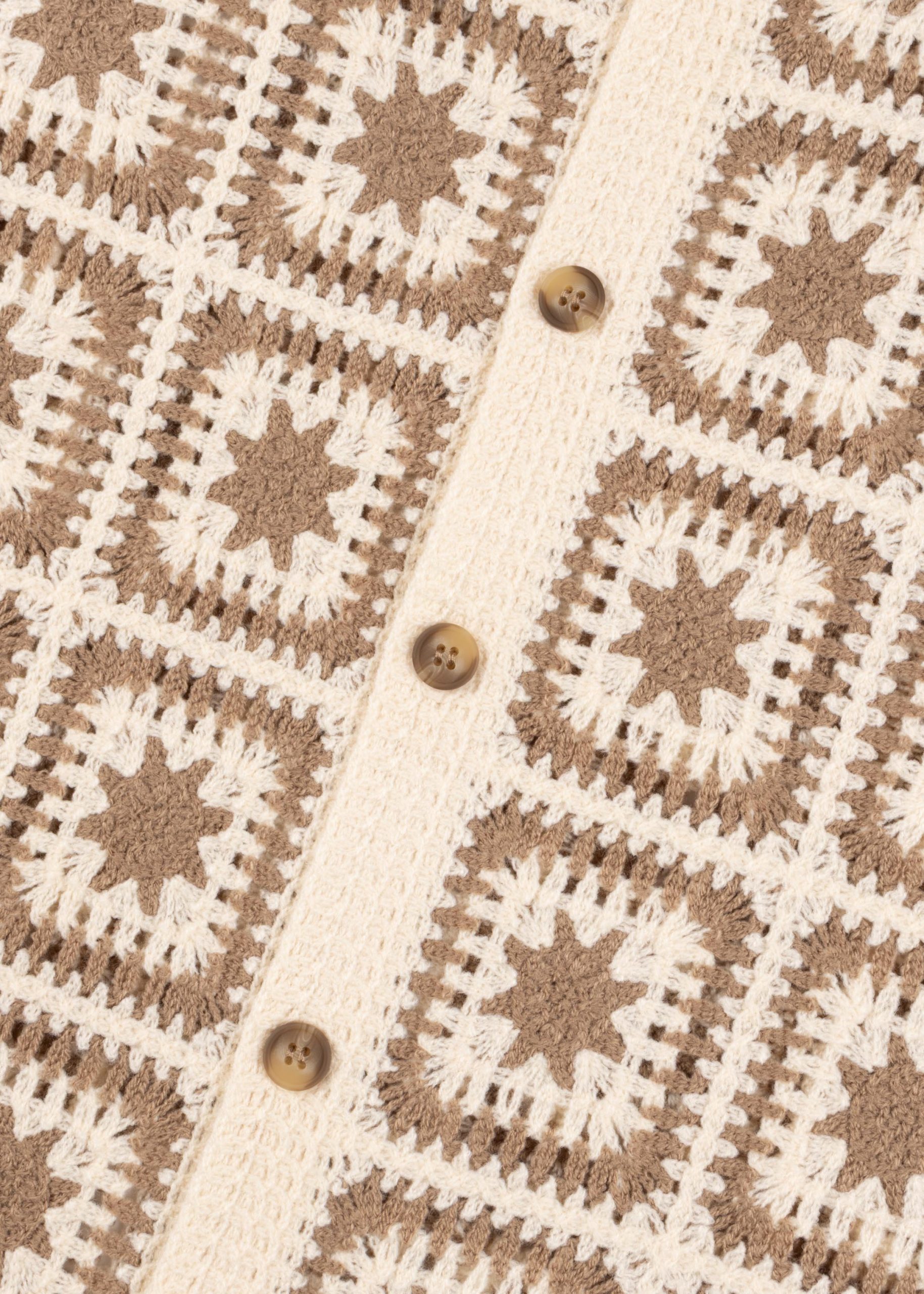 Crochet Short Sleeve Button Down Shirt - Image 6