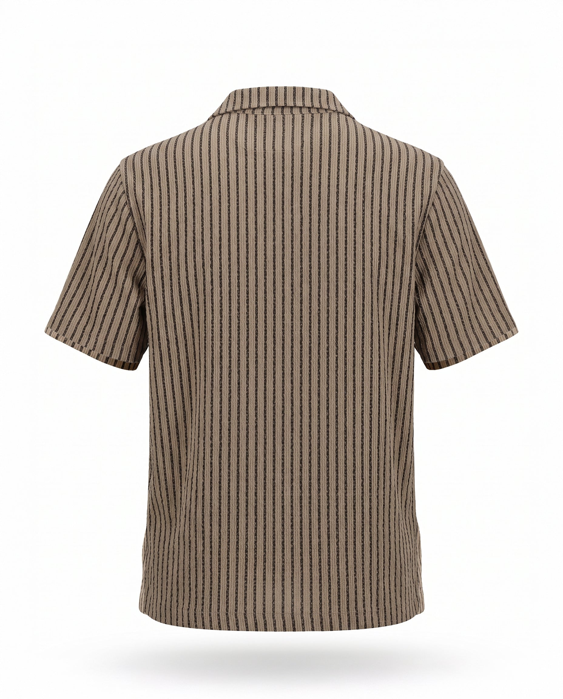Striped Textured Knit Button Down Shirt - Image 3
