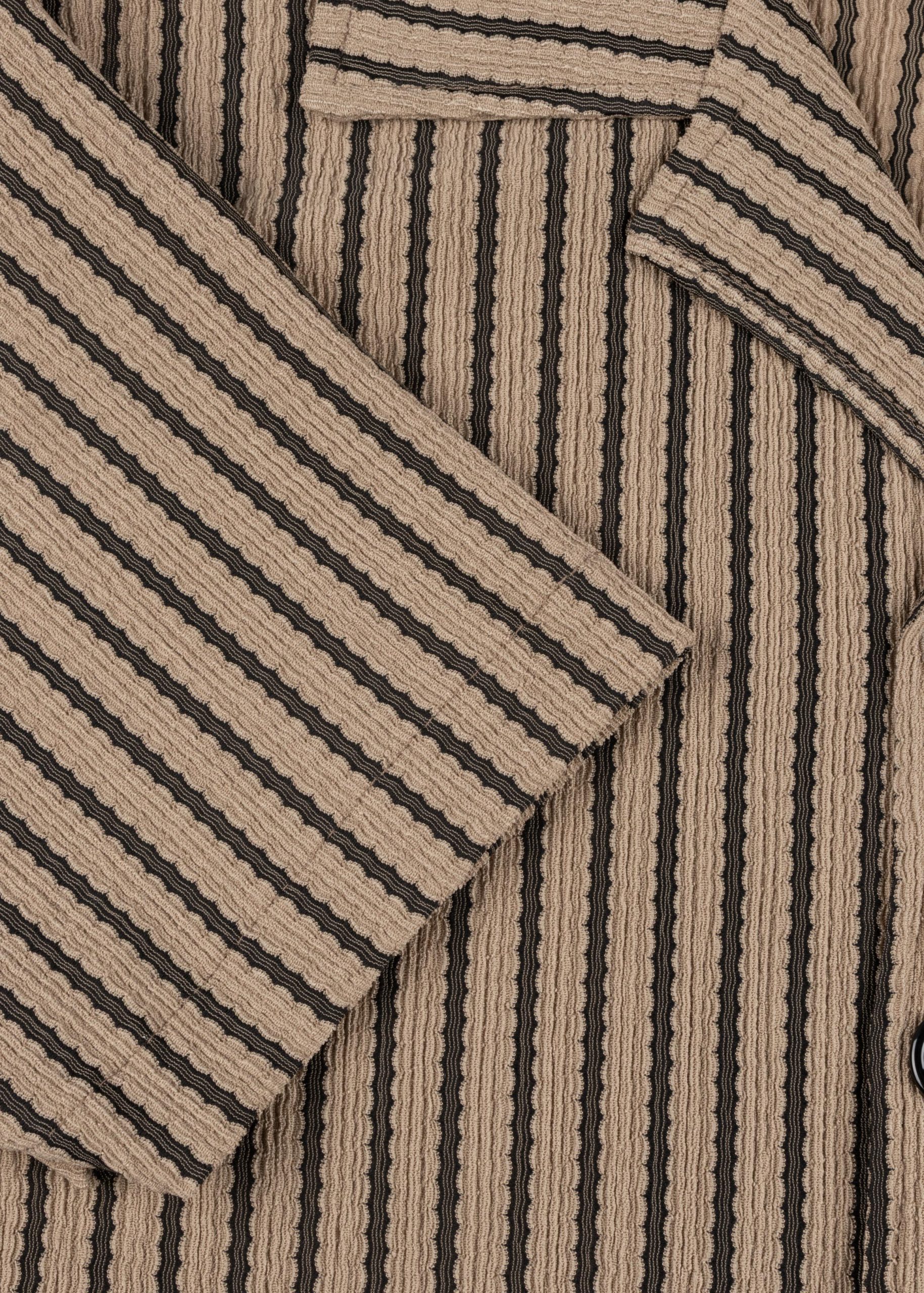 Striped Textured Knit Button Down Shirt - Image 5