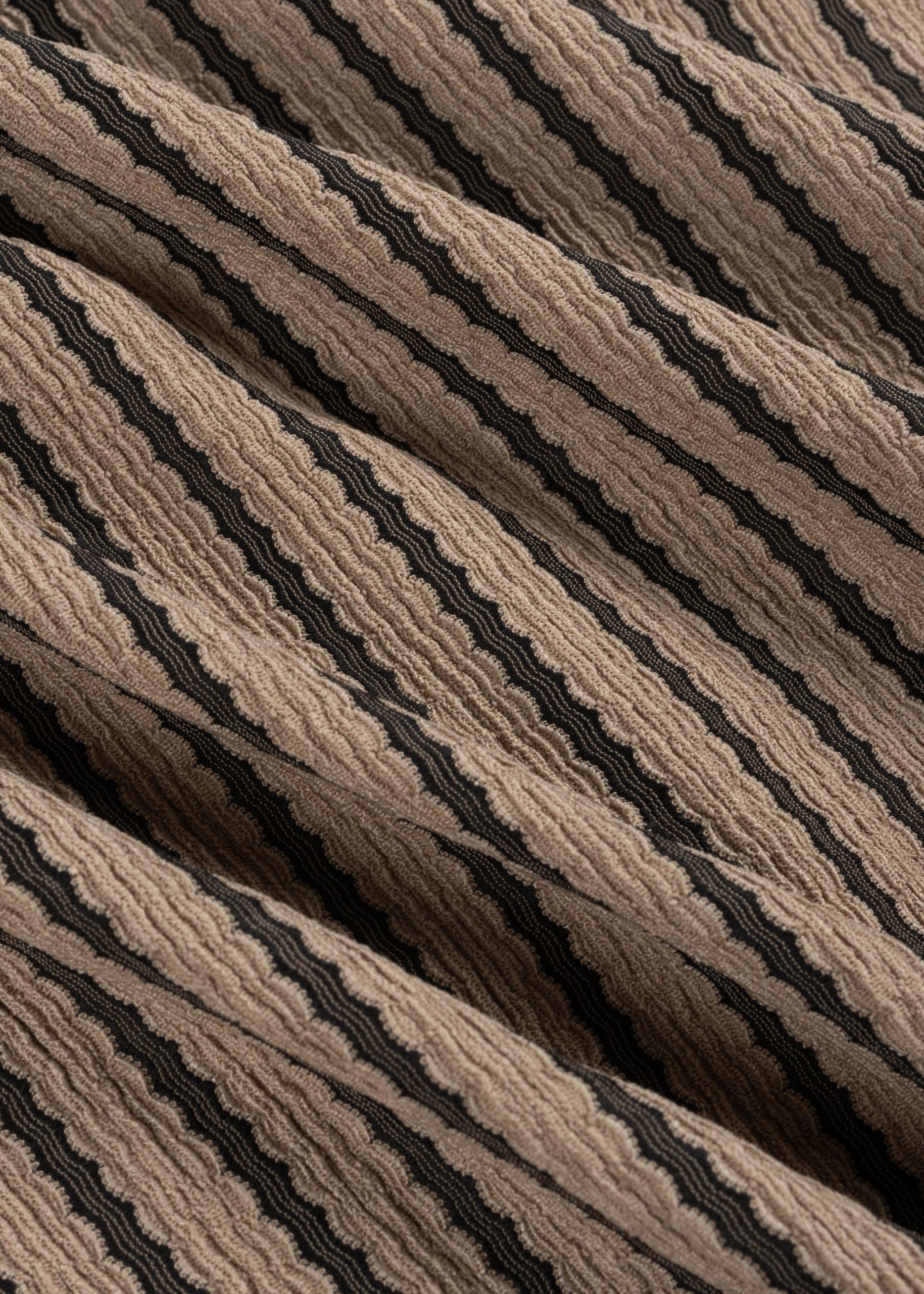 Striped Textured Knit Button Down Shirt - Image 6