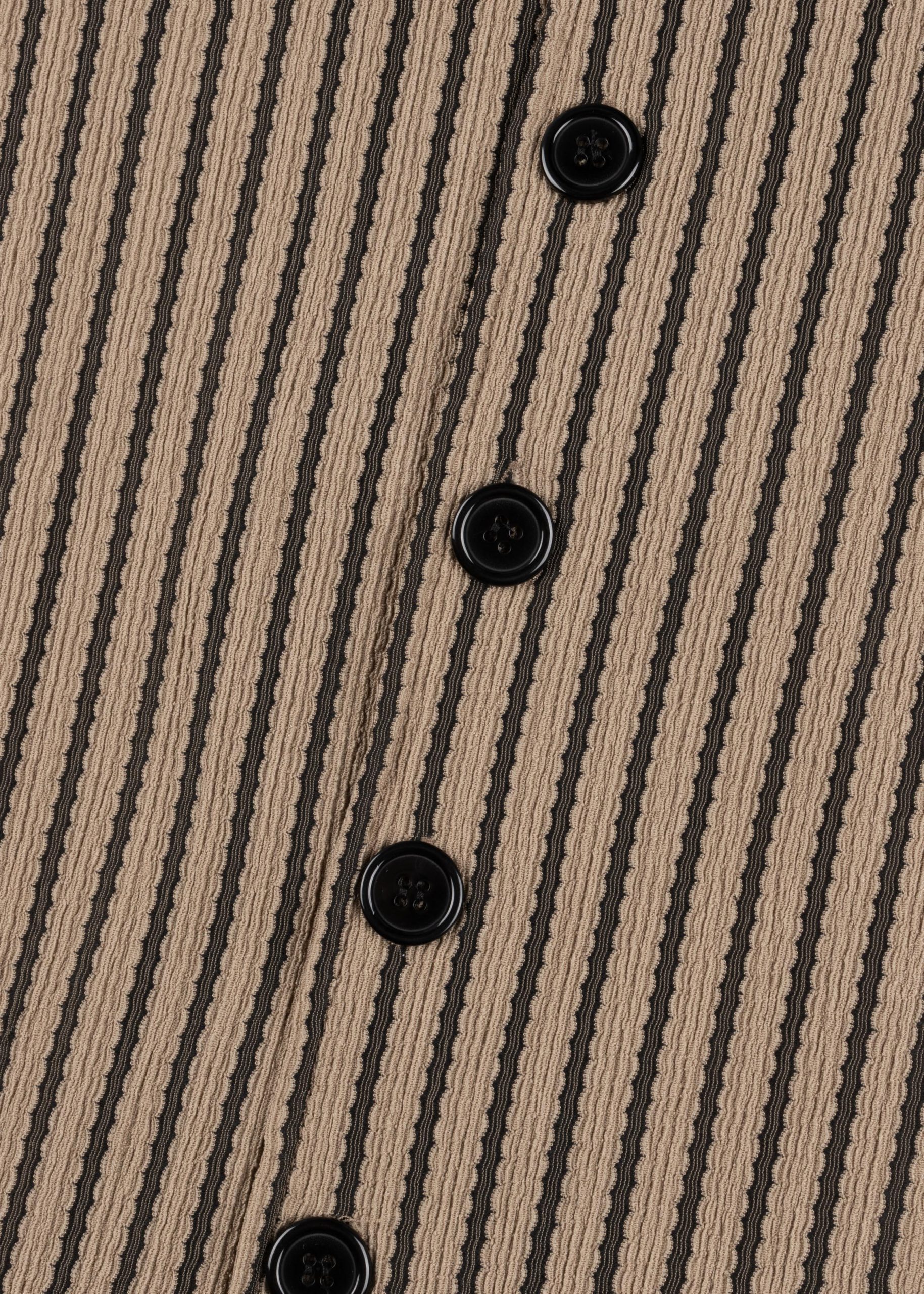 Striped Textured Knit Button Down Shirt - Image 7