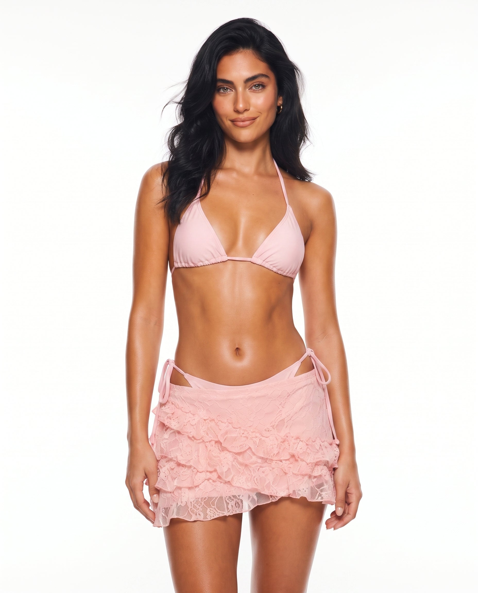 Triangle Bikini and Lace Skirt Set - Image 15