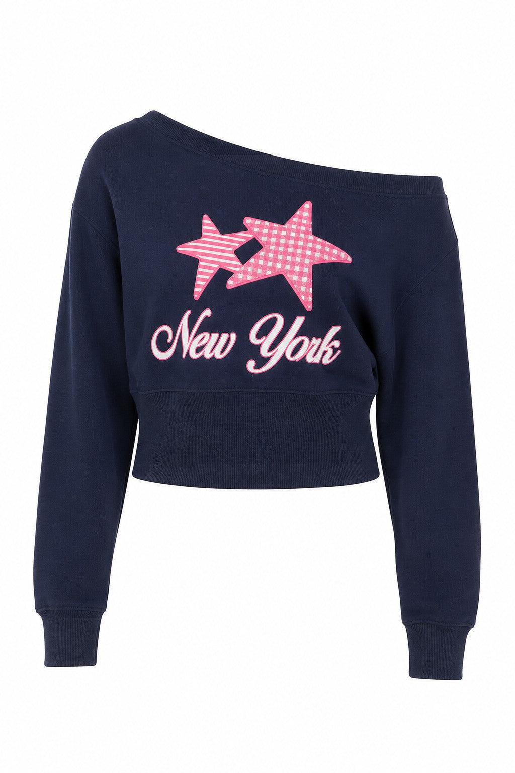 Graphic Off The Shoulder Fleece Sweatshirt - Image 2