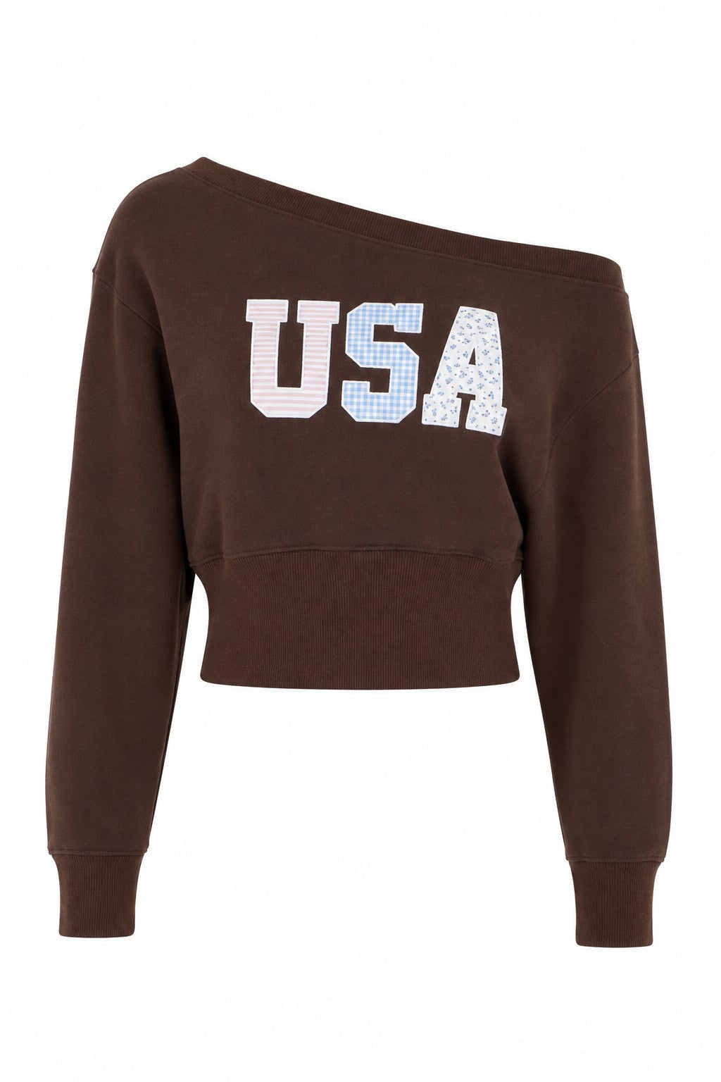 Graphic Off The Shoulder Fleece Sweatshirt - Image 4