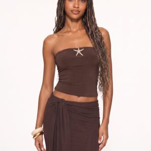 Starfish Embellished Tube Top