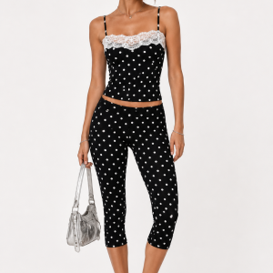 Polka Dot Capri Pants