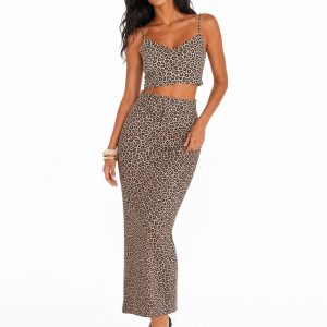 Printed Maxi Skirt And Tank Top Set