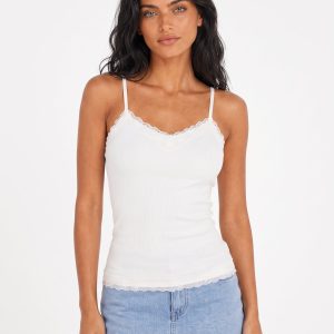 Lace-Trim Cami Tank Top