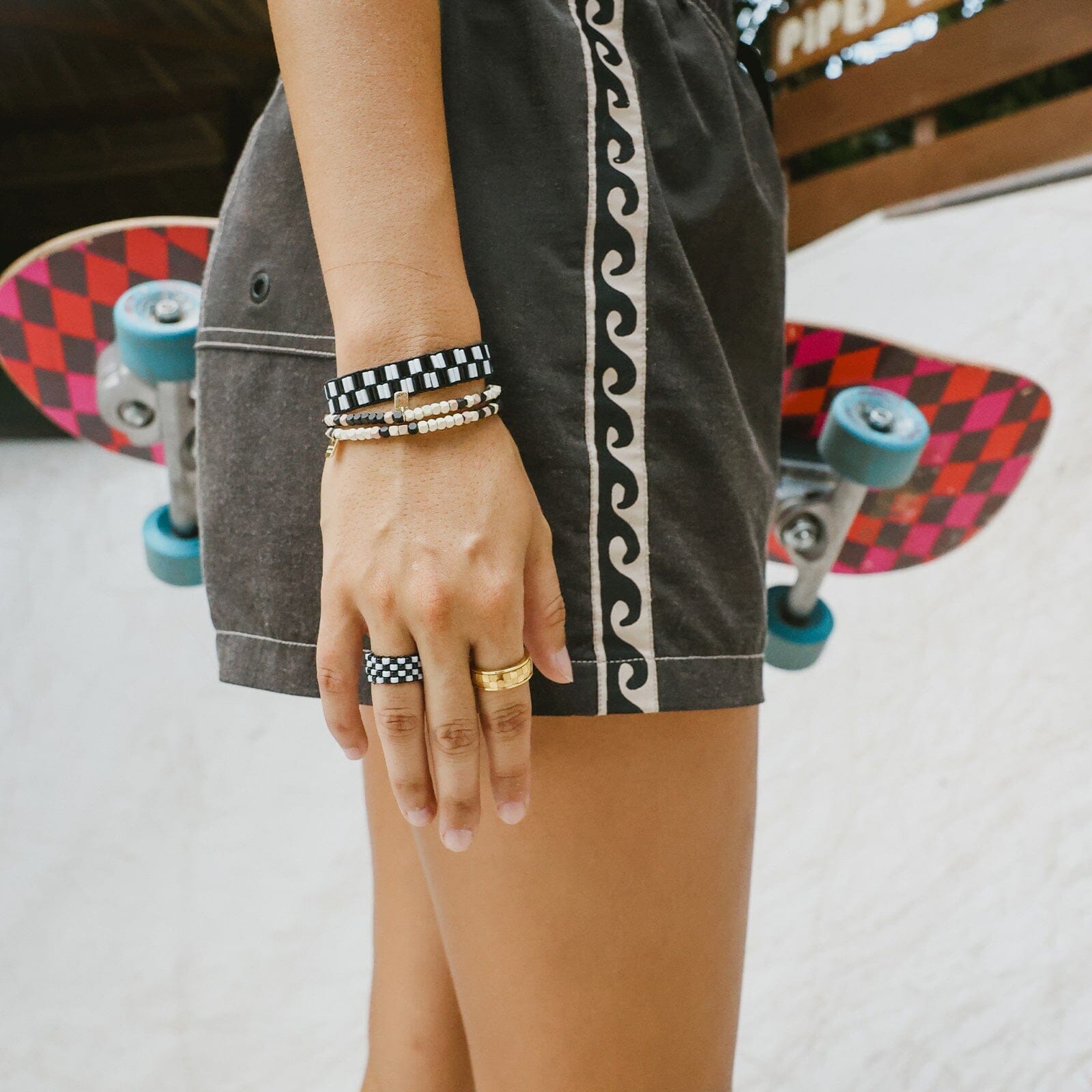 Gold Check Fidget Ring - Image 6