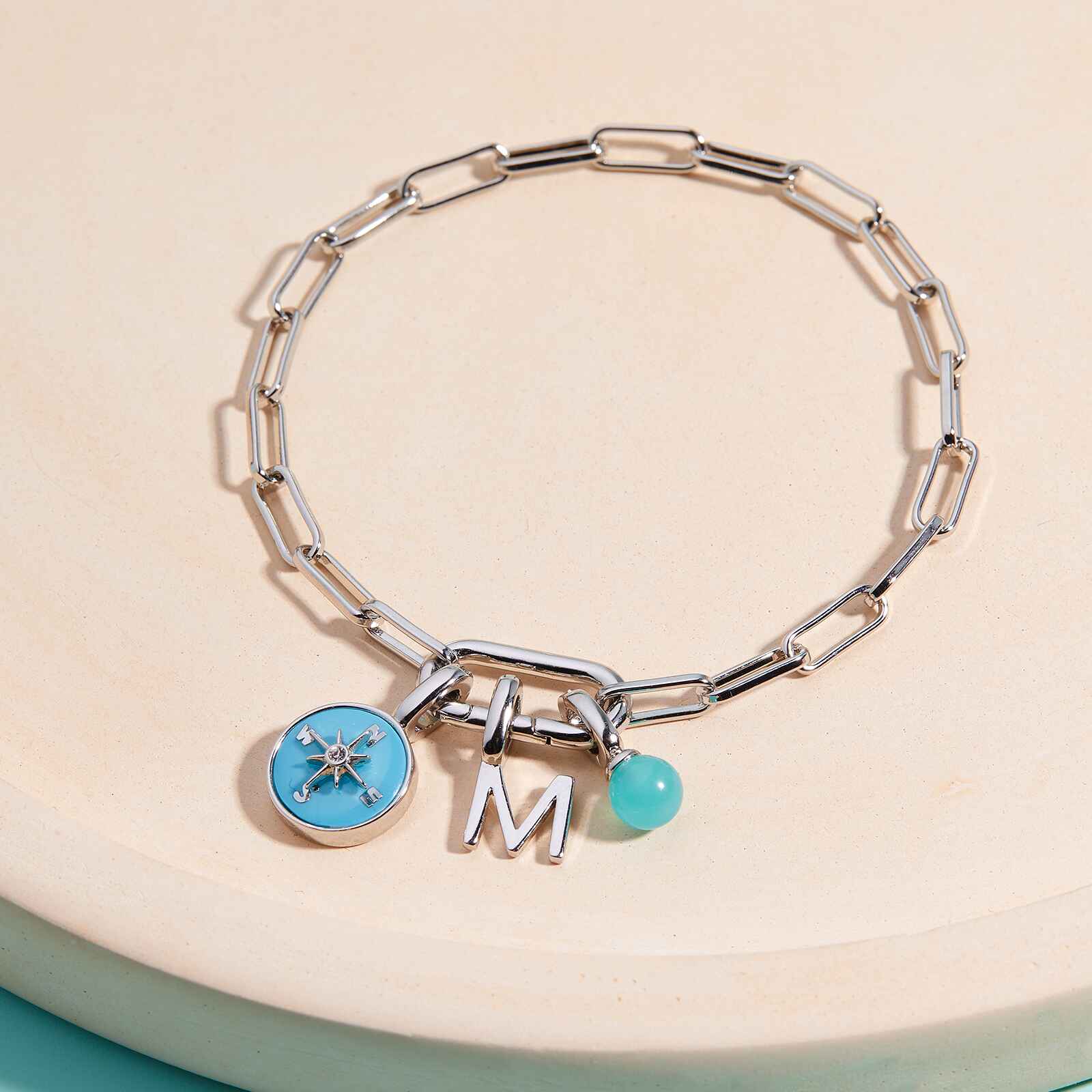 Harper Oval Charm Chain Bracelet - Image 13