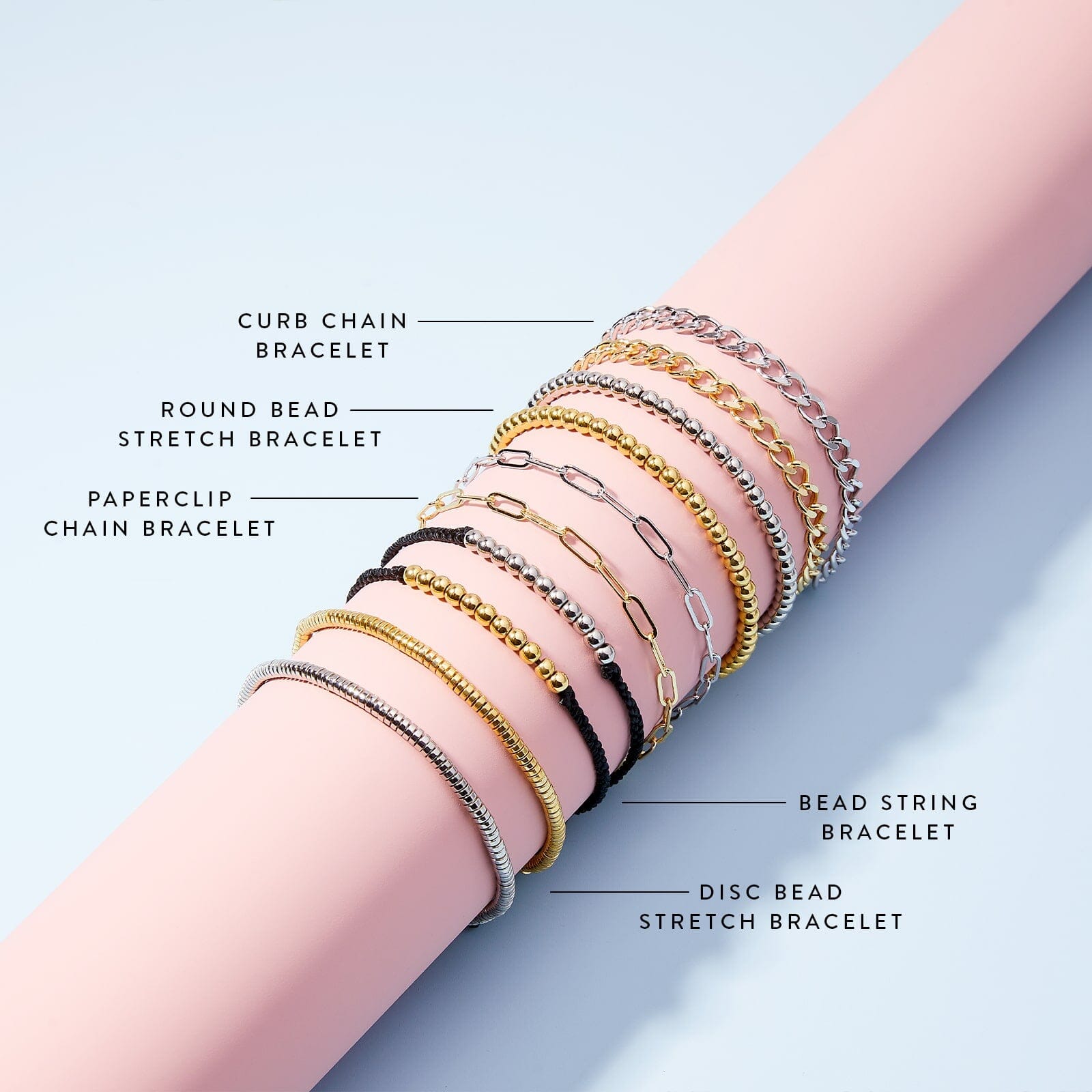 Harper Curb Chain String Bracelet - Image 7