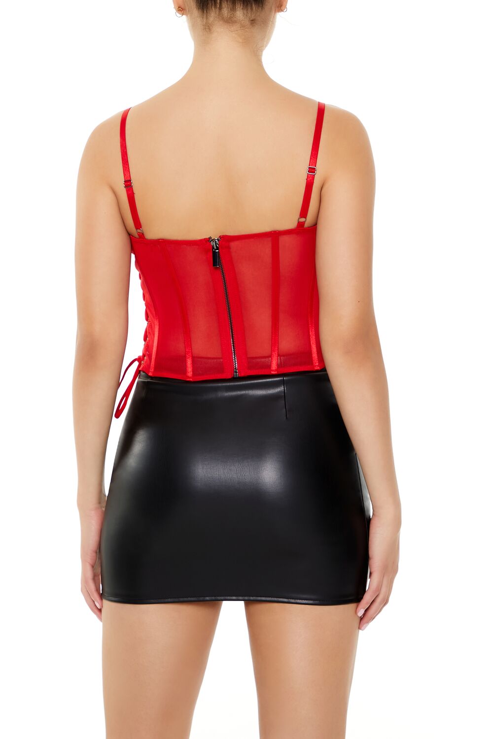 Sheer Mesh Corset Cami - Image 5